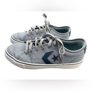 Converse Star Replay Ox Gray & Navy, Unisex, Men’s 8.5/Women’s 10